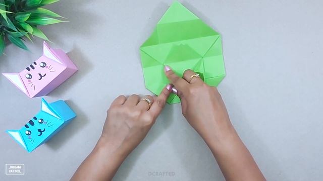 How to make Origami Cat Box | Easy Origami Paper Box Tutorial смотреть онлайн
