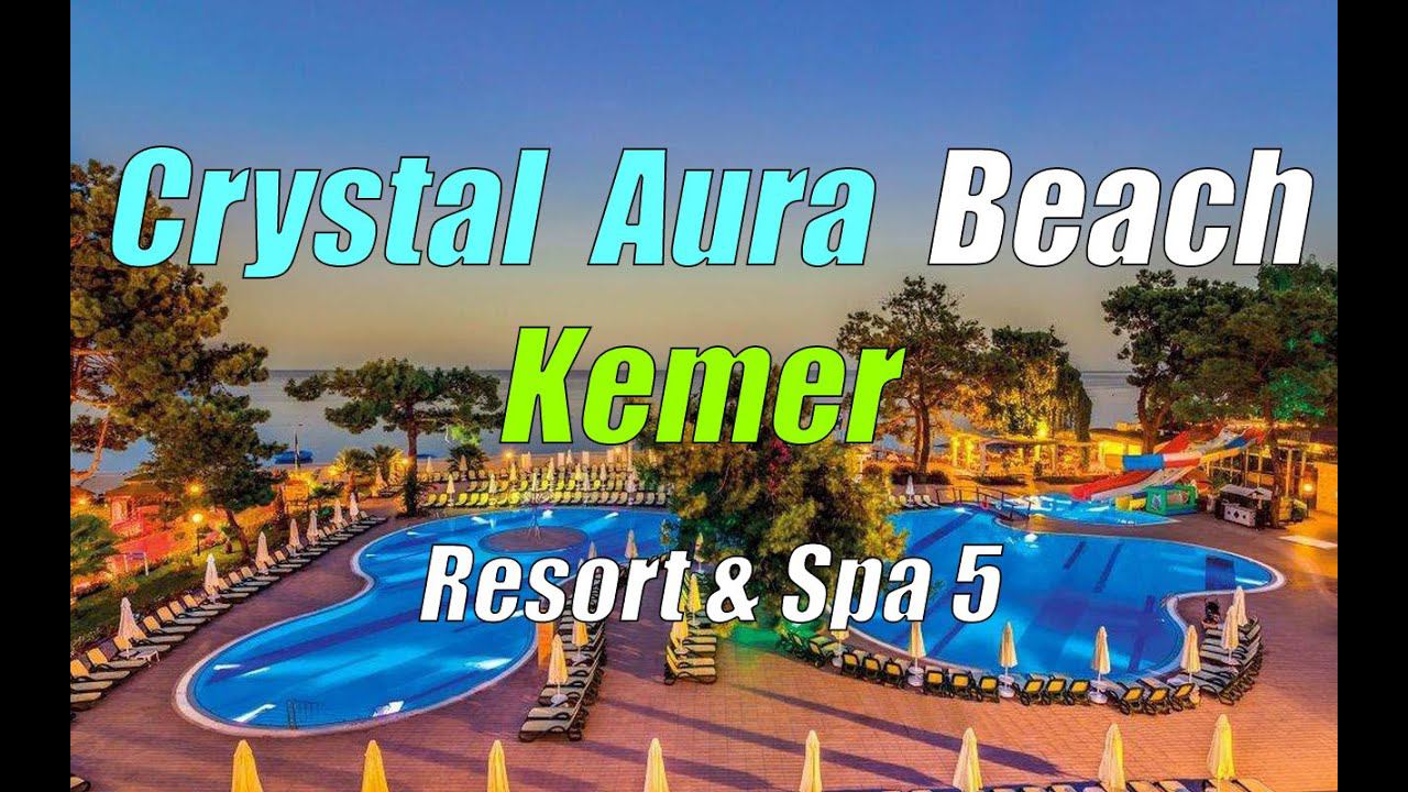 Crystal Aura Beach Kemer - обзор отельного пляжа