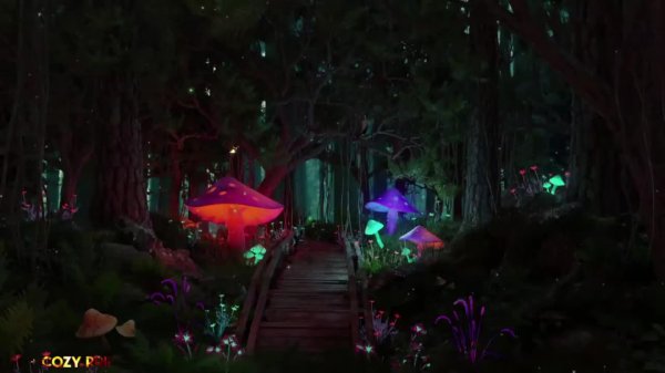 Enchanted Forest - Music & Ambience _ Mystical Night Forest