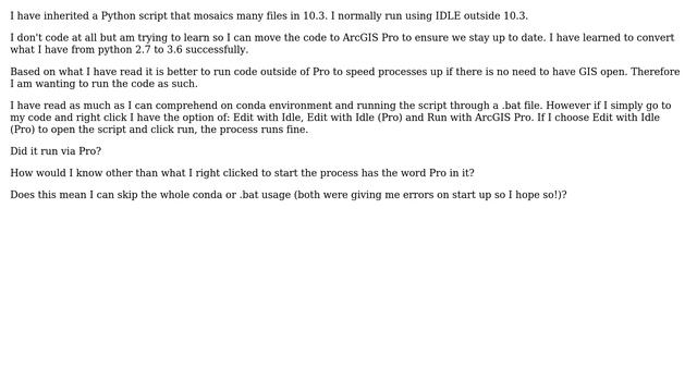 GIS: Moving Python script 10.3 to Pro. How do I know the script ran in Pro and not 10.3? смотреть онлайн