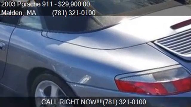 2003 Porsche 911 2DR CARRERA CABRIOLET 6-SPD MANUAL for sale смотреть онлайн