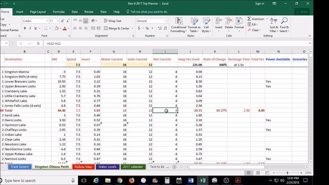 Trip Planning using Excel for a Solar Electric Boat Trip смотреть онлайн