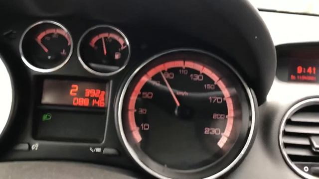 Peugeot 308 1.6vti Разгон до 100км/ч в ручном режиме смотреть онлайн
