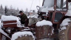 Ставим двигатель на место ЮМЗ.