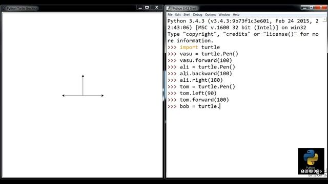 Python Malayalam Tutorial 27 Objects in Turtle Canvas смотреть онлайн