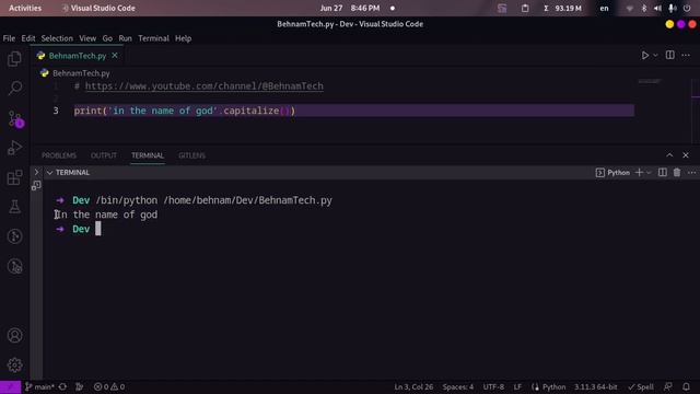 How to use capitalize method in python смотреть онлайн