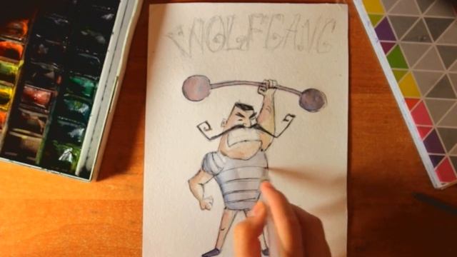 Рисуем Wolfgang из игры Dont starve=) смотреть онлайн