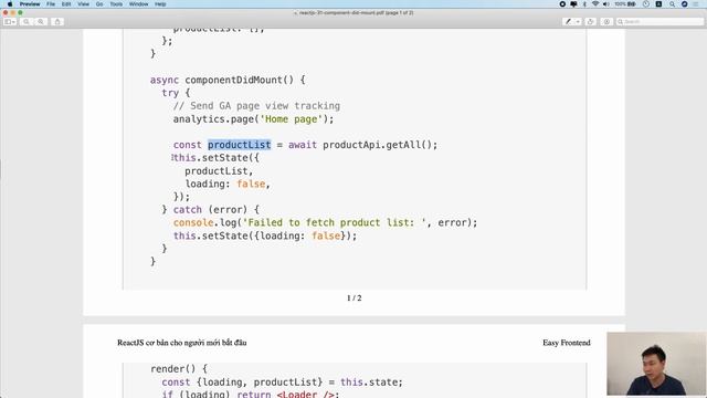 ReactJS: 07-03 componentDidMount() смотреть онлайн