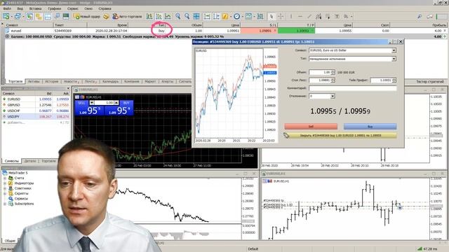MetaTrader 5: Как открыть и закрыть сделку (Hedge и Netto учет) смотреть онлайн
