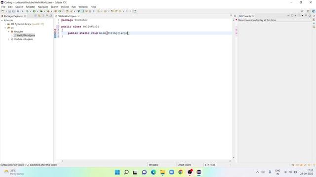 HelloWorld First java Program Using Eclipse смотреть онлайн