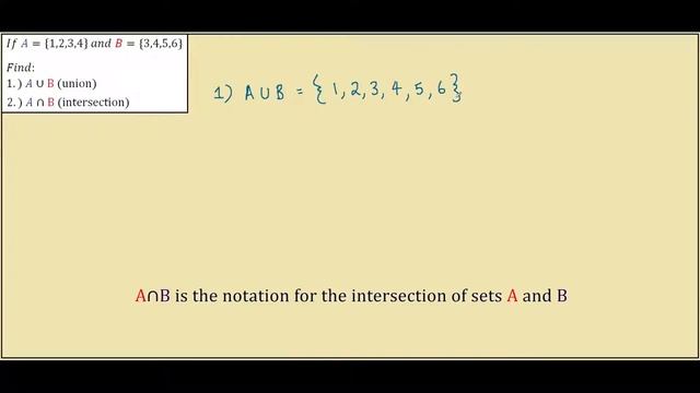 How to find the union and intersection of two sets смотреть онлайн