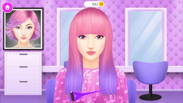 Learn Colors Makover Hair Salon & SPA Dress Up Game Angelina's Pop Star Girls Games смотреть онлайн