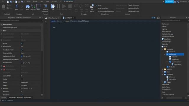 How to make a clicker game/simulator | WalkSpeed Upgrade | Roblox Studio [P2] смотреть онлайн