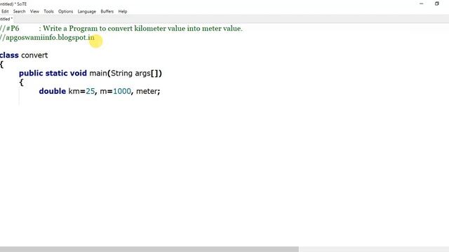 #P6 JAVA Programming - Convert Kilometer to Meter | apgoswamiinfo | Amrutgiri Goswami смотреть онлайн