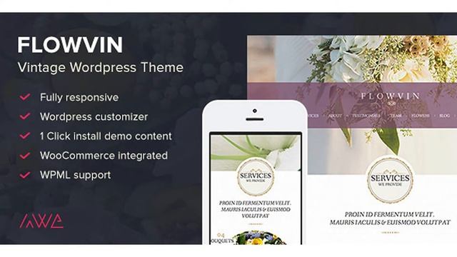 FlowVin - Vintage Flower Shop WordPress Theme | Themeforest Website Templates and Themes смотреть онлайн
