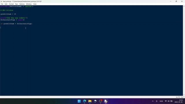 Python 7 - Gondoltam egy számra 1: if logikai ág, indent смотреть онлайн
