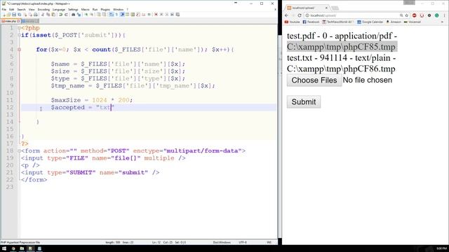 Upload multiple files with PHP смотреть онлайн