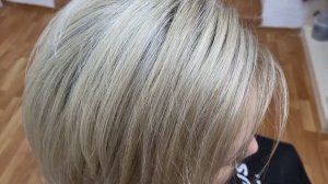 Мелирование на седых волосах. Тонирование 9/17. Эстель.