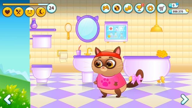 КОТЕНОК БУБУ #21 Детская игра для детей на андроид ухаживаем за котиком My Virtual cat Bob Bubbu смотреть онлайн