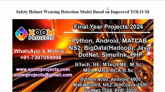 Safety Helmet Wearing Detection Model Based on Improved YOLO M смотреть онлайн