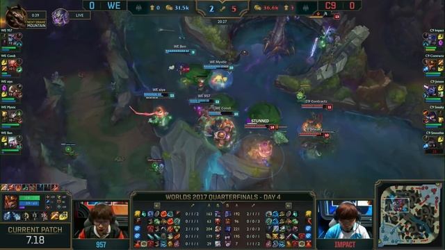 WE vs. C9 | Quarterfinals Game 1 | 2017 World Championship | Team WE vs Cloud9 смотреть онлайн
