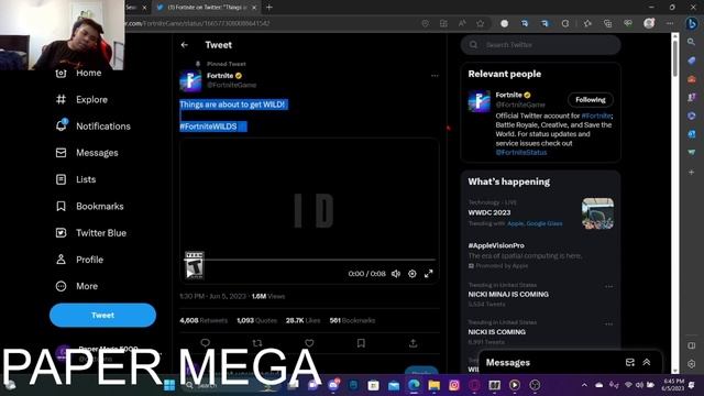 paper mega react fortnite ch 4 season 3 trailer смотреть онлайн
