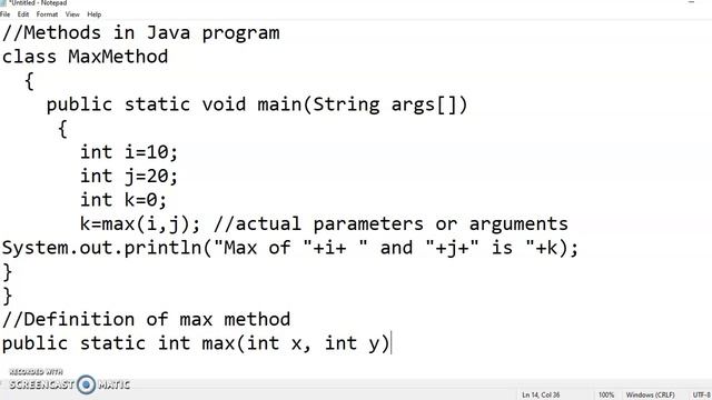 Method in Java смотреть онлайн