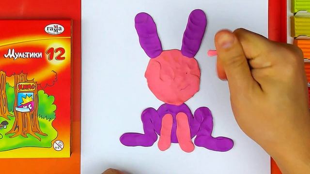 Как слепить ЗАЙЧИКА - поделка из пластилина смотреть онлайн