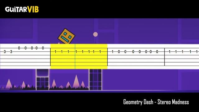 Geometry Dash - Stereo Madness (LEVEL 1)【???】|➤ GUITAR TUTORIAL смотреть онлайн