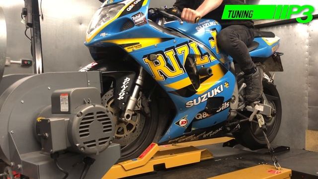 Suzuki GSXR750 K2 Dyno Power run P3 Tuning смотреть онлайн
