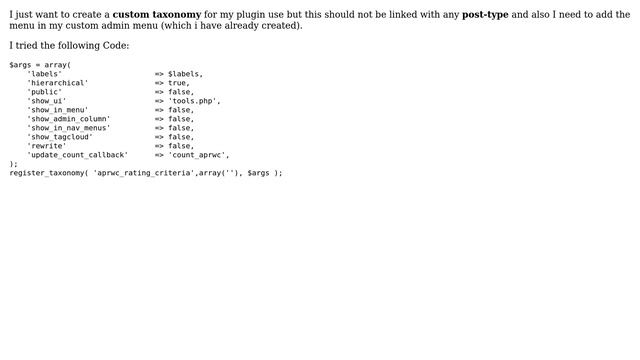 Wordpress: Creating Custom Taxonomy without mapping to any post type смотреть онлайн