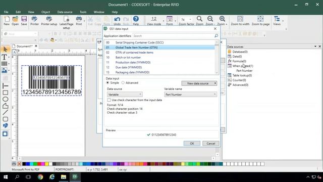 How to create a GS1 Barcode in CODESOFT and LABELVIEW смотреть онлайн