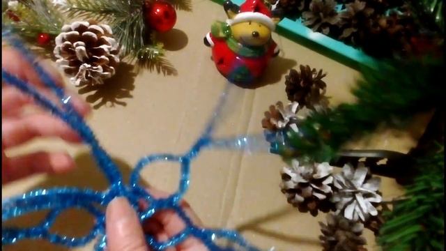 Снежинка из синельной проволоки. Новогодние поделки своими руками смотреть онлайн