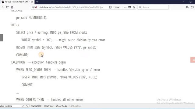 pl sql in hindi lec 20(1) what is an exception handling in pl sql смотреть онлайн