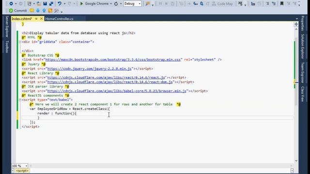 Displaying tabular data from database using React.js смотреть онлайн