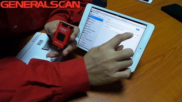 Generalscan GS-M500BT Bluetooth Barcode Scanner with Ipad Mini смотреть онлайн