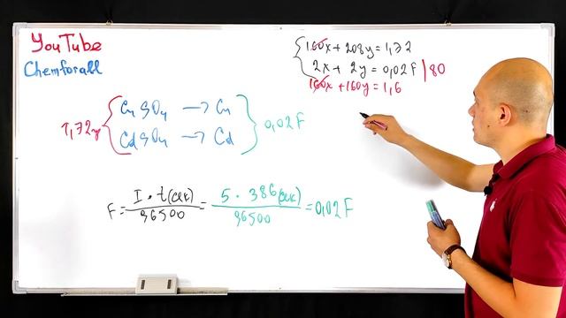 1,72 г смеси сульфата меди(II) и кадмия растворили в воде. Для полного выделения меди и кадмия смотреть онлайн