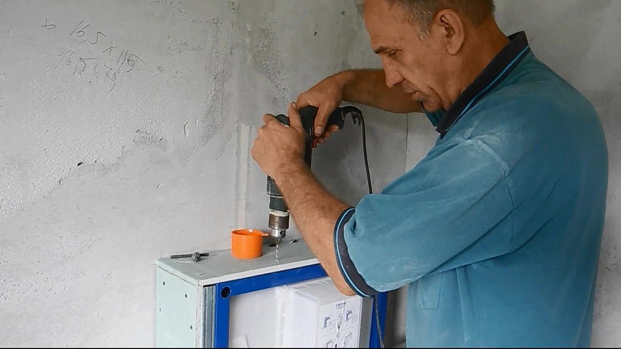 Укладка стильной плитки в ванной ч.6(инсталляция.3) смотреть онлайн