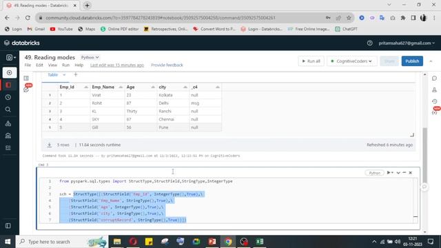 How to handle corrupt records using different types of reading modes in PySpark | Data Engineering смотреть онлайн