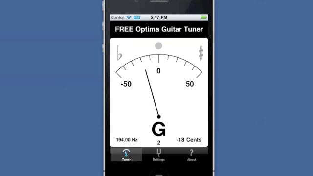 How to tune a Guitar using the iOS app "Optima Guitar Tuner" смотреть онлайн
