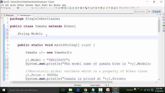 Practical Example Of Inheritance In Java Part-2 | Advanced JAVA Training Online | Java Course смотреть онлайн