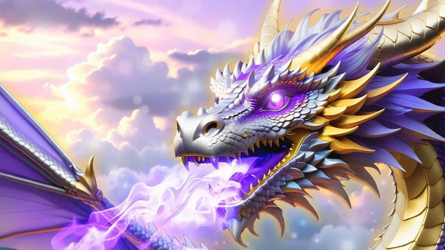 432Hz Violet Flame Dragon Healing - Powerful Dragon Energy Meditation! смотреть онлайн