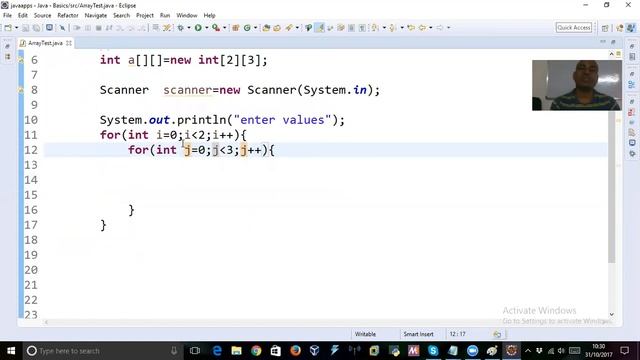 62. Core Java Dynamic Initialization of 2D Array by Manohar Papasani. смотреть онлайн