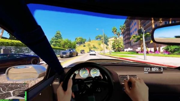 GTA V Steering Wheel & Manual Transmission Mod Test #5 ⚠️ Thrustmaster