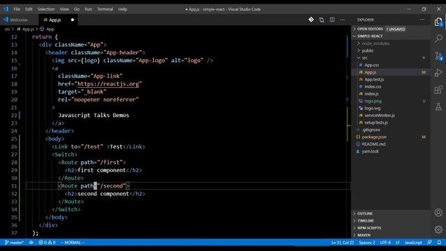 Simple React Router setup смотреть онлайн