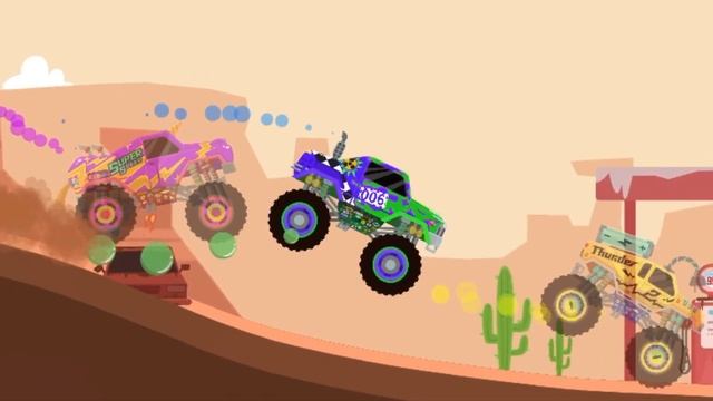 4 Trucks:Monster truck Racing gameplay part4 смотреть онлайн