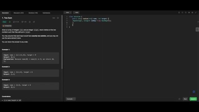 Leetcode problem 1, Two Sum смотреть онлайн