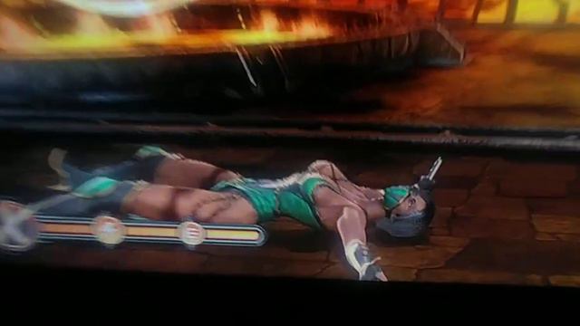 Mortal Kombat 9 Jax Double Slams Throw on Jade Knocked Down Ryona смотреть онлайн