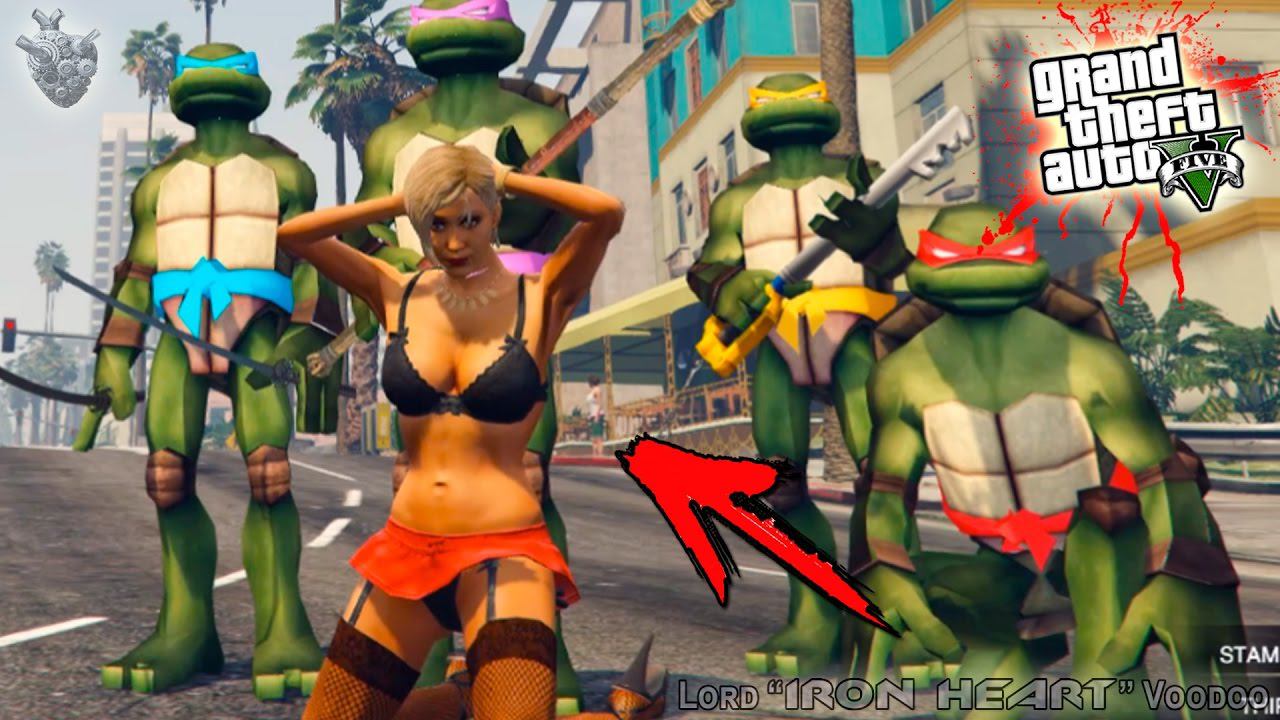 ГТА 5 МОДЫ! ЧЕРЕПАШКИ НИНДЗЯ ЛУЧШИЕ БОРЦЫ С ПРЕСТУПНОСТЬЮ! ВИДЕО ОБЗОР МОДОВ GTA V! GTA 5 MODS #159 смотреть онлайн