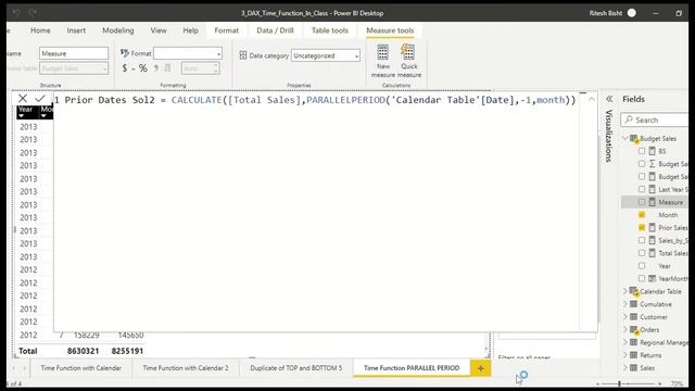 DATEADD Vs PARALLELPERIOD IN DAX (with PL 300 Sample Question) смотреть онлайн